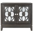 Safavieh Shannon Mirrored Accent Chest in Gray Wash and Walnut