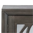 Safavieh Shannon Mirrored Accent Chest in Gray Wash and Walnut