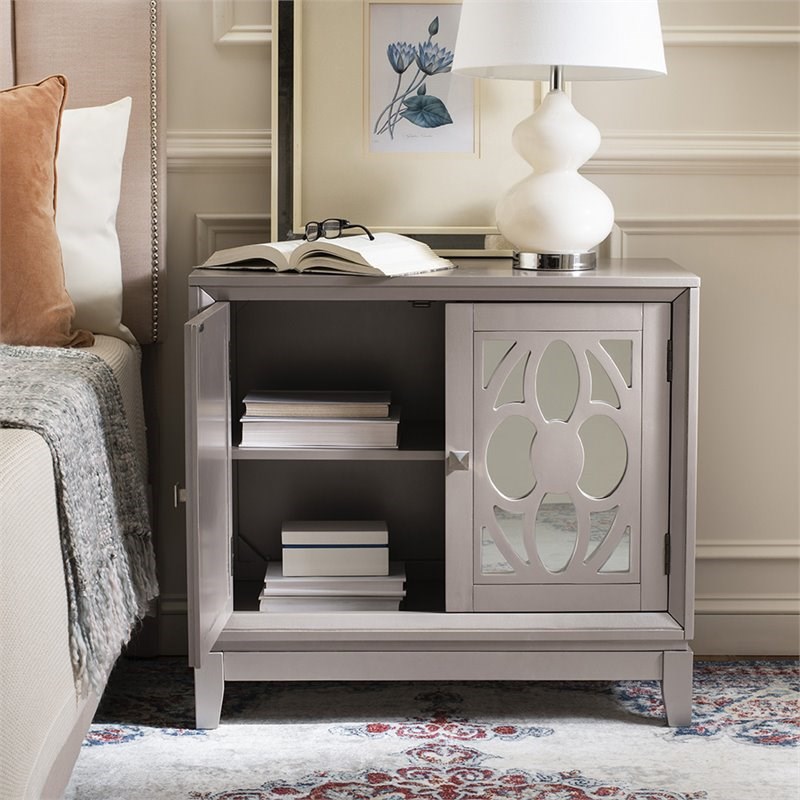Safavieh Shannon Mirrored Accent Chest in Champagne