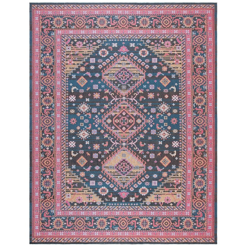 Safavieh Classic Vintage 6' x 9' Rug in Navy and Pink