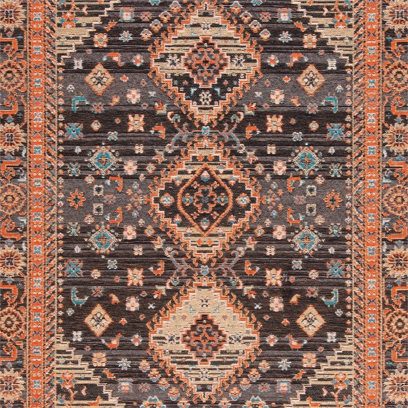 Safavieh Classic Vintage 6' x 9' Rug in Black and Rust