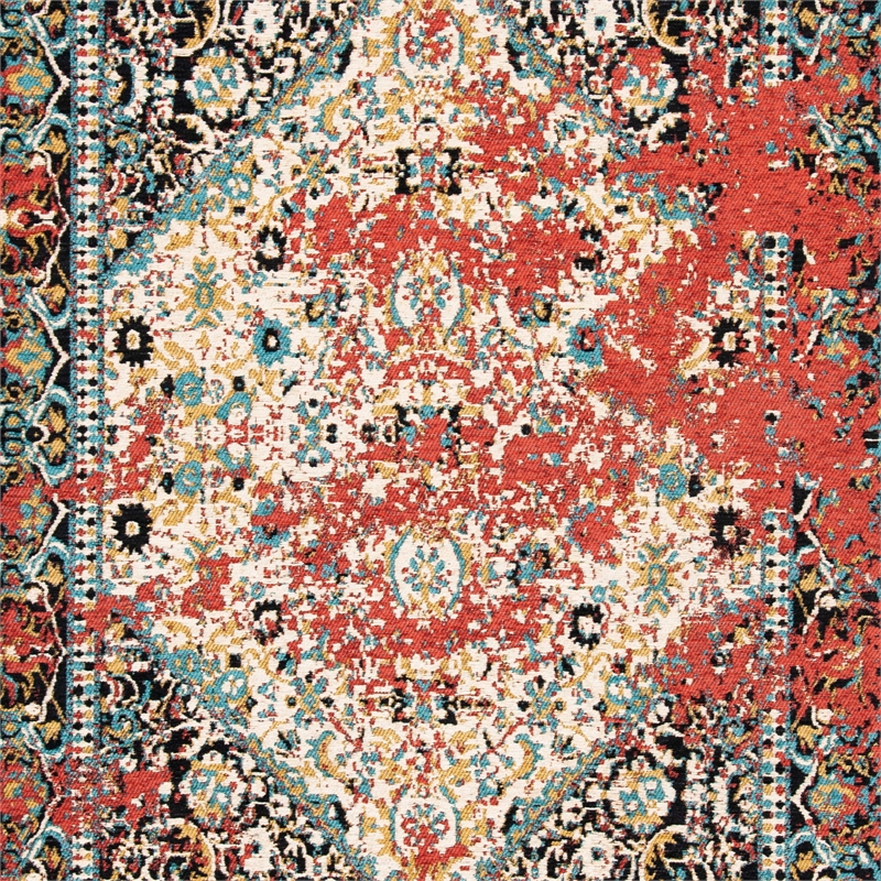 Safavieh Classic Vintage 4' x 6' Rug in Red and Charcoal