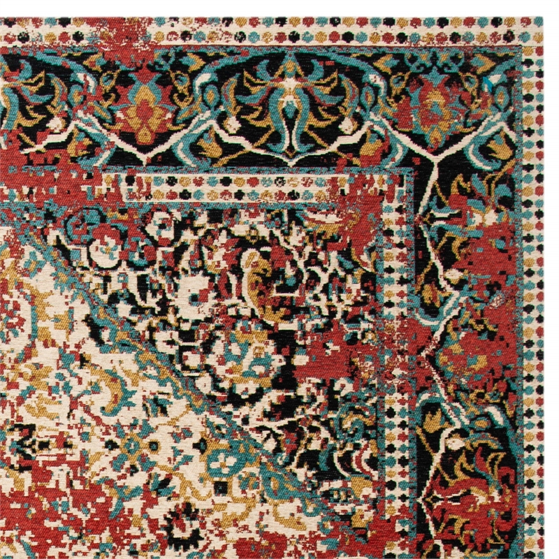 Safavieh Classic Vintage 5' x 8' Rug in Red and Charcoal