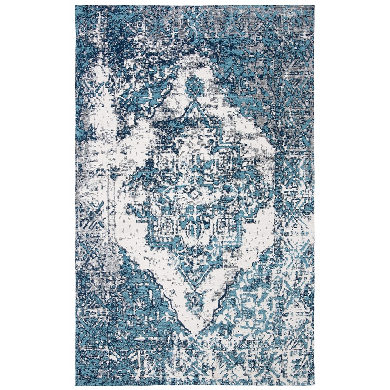 Safavieh Classic Vintage 6' x 9' Rug in Blue and Ivory