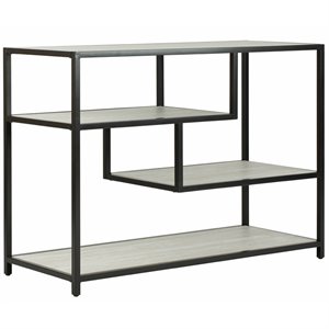 safavieh reese console table in gray and black
