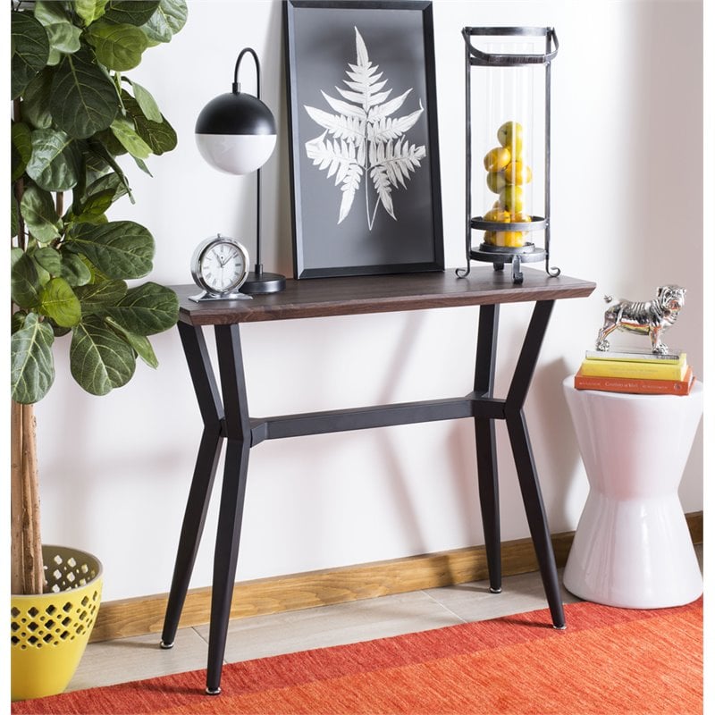 Safavieh Andrew Console Table in Brown and Black