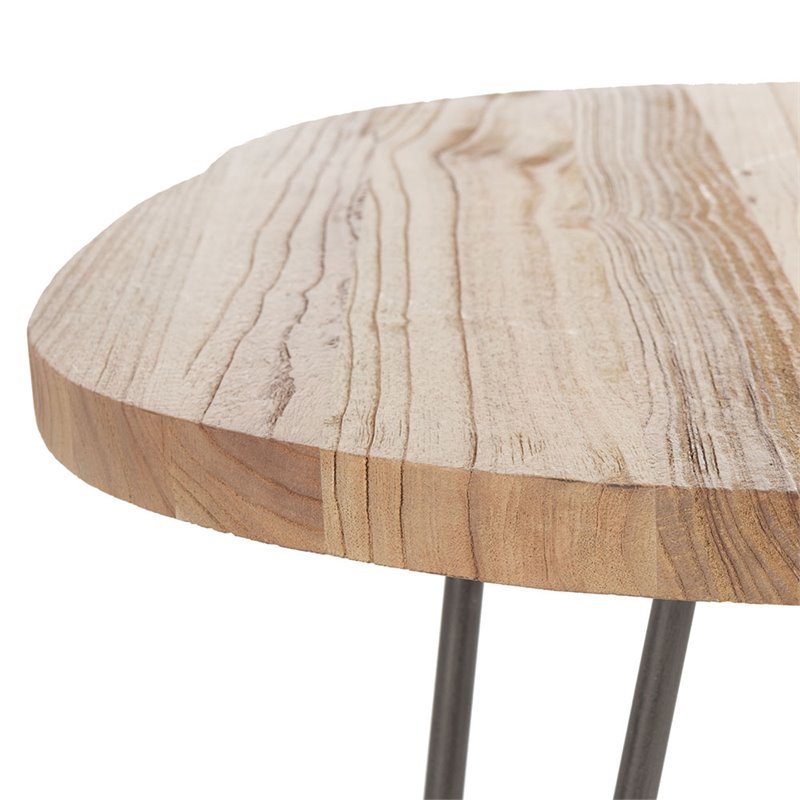 Safavieh Dale Free Edge Coffee Table in Weathered Oak