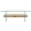 Safavieh Kayley Glass Coffee Table in Natural