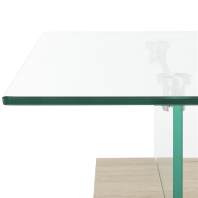 Safavieh Kayley Glass Coffee Table in Natural