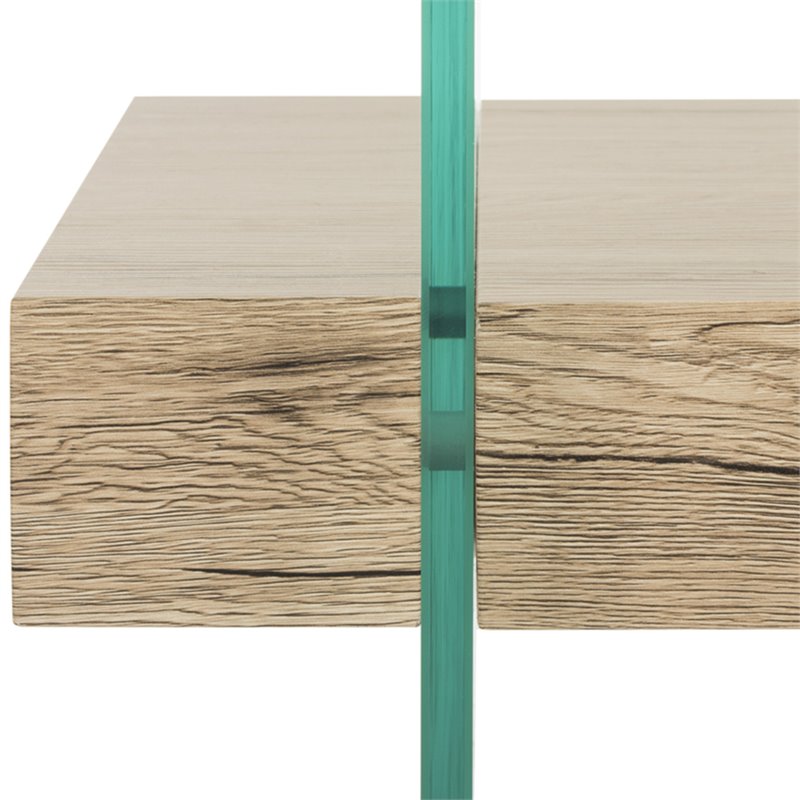 Safavieh Kayley Glass Coffee Table in Natural