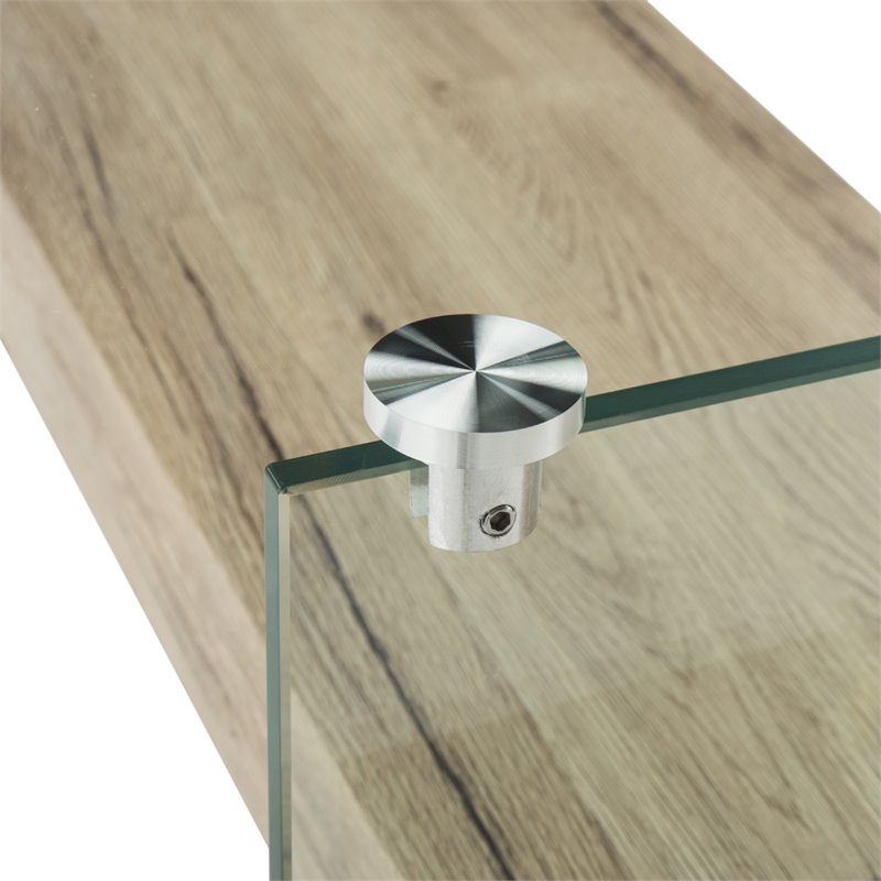 Safavieh Kayley Glass Coffee Table in Natural