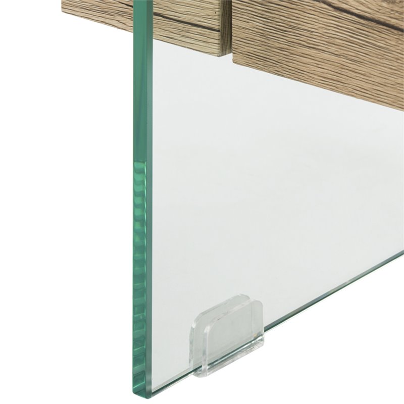 Safavieh Kayley Glass Coffee Table in Natural