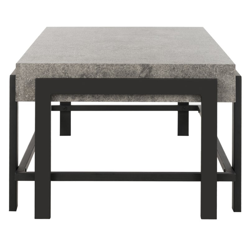 Safavieh Oliver Coffee Table in Dark Gray and Black