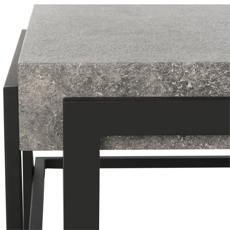 Safavieh Oliver Coffee Table in Dark Gray and Black