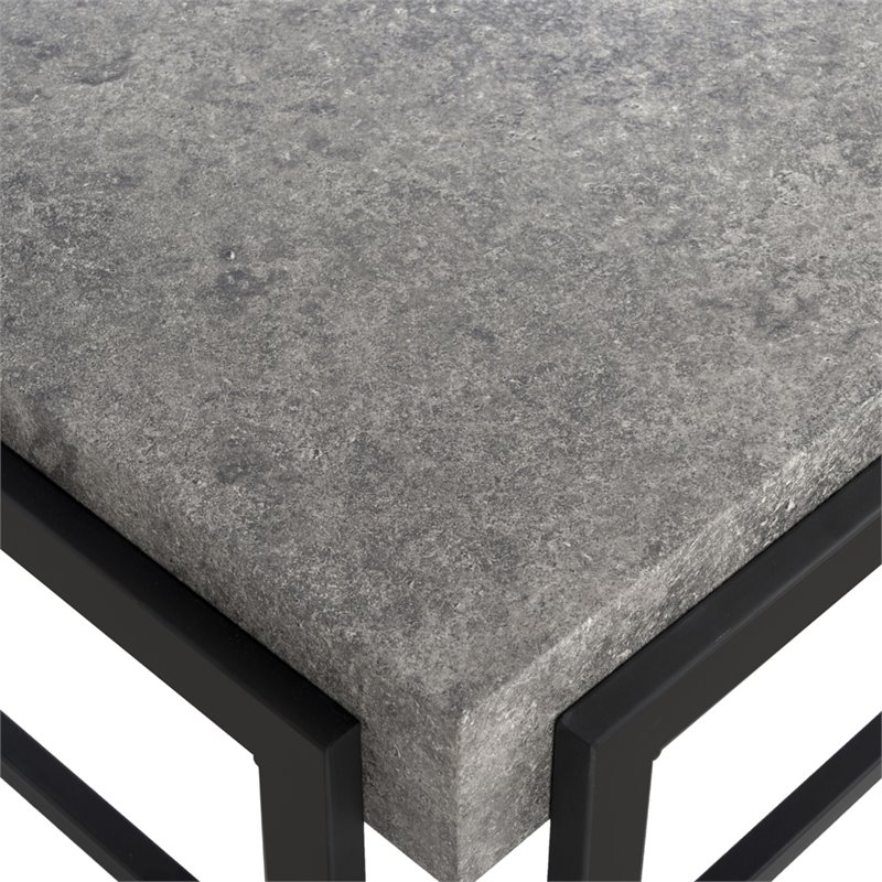 Safavieh Oliver Coffee Table in Dark Gray and Black