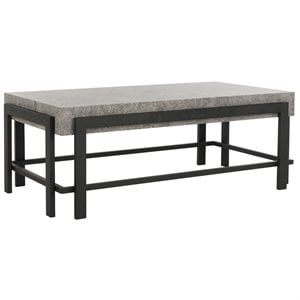 Safavieh Oliver Coffee Table in Dark Gray and Black