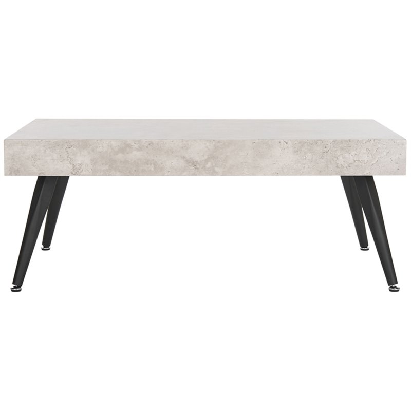 Safavieh Cedric Coffee Table in Light Gray and Black