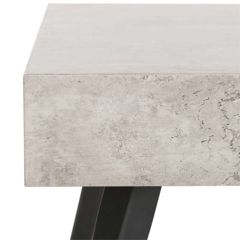 Safavieh Cedric Coffee Table in Light Gray and Black