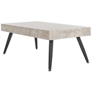 Safavieh Cedric Coffee Table in Light Gray and Black
