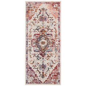Safavieh Crystal 2'2&quot x 5' Rug in Light Blue and Burgundy