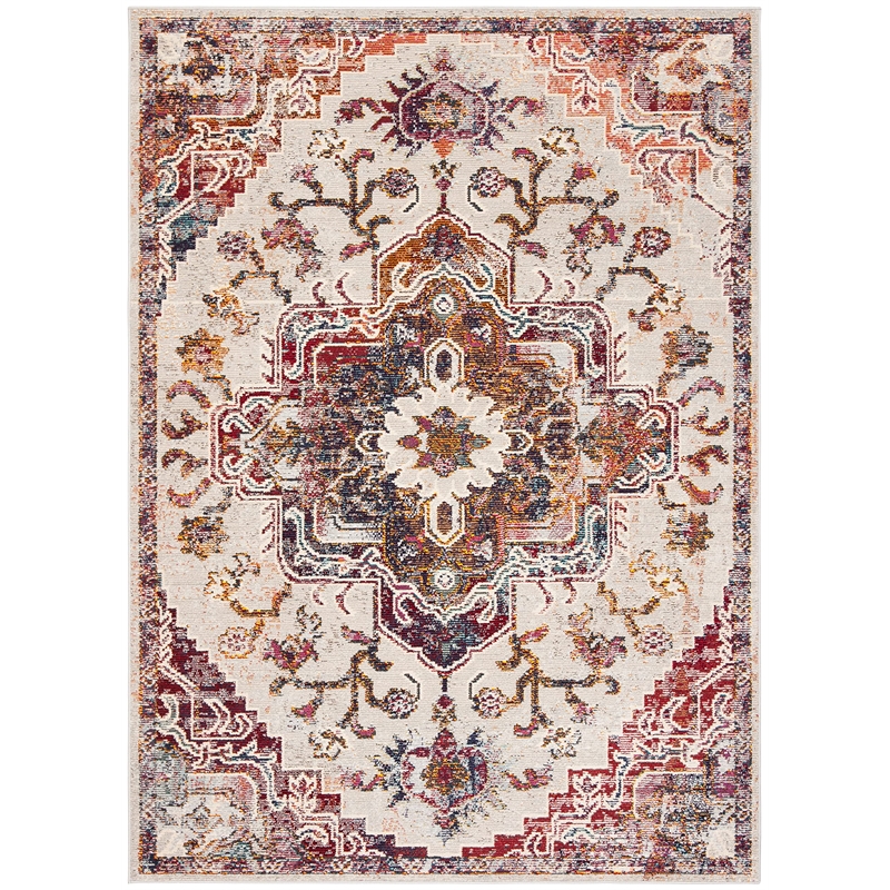 Safavieh Crystal 5' x 8' Rug in Light Blue and Burgundy