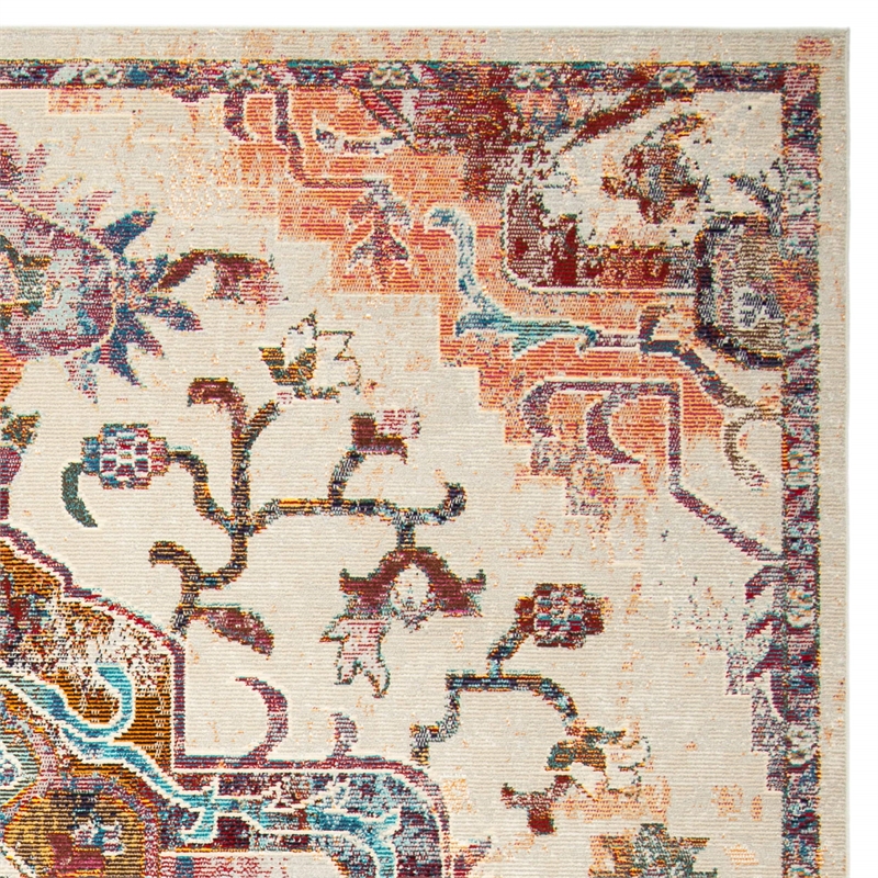Safavieh Crystal 5' x 8' Rug in Light Blue and Burgundy