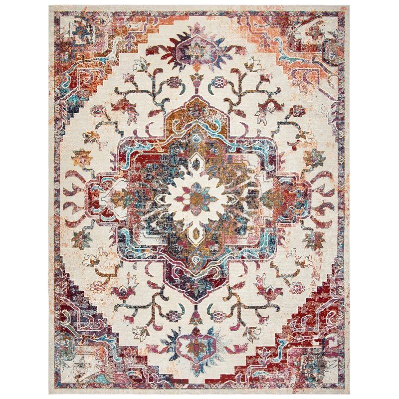 Safavieh Crystal 8' x 10' Rug in Light Blue and Burgundy