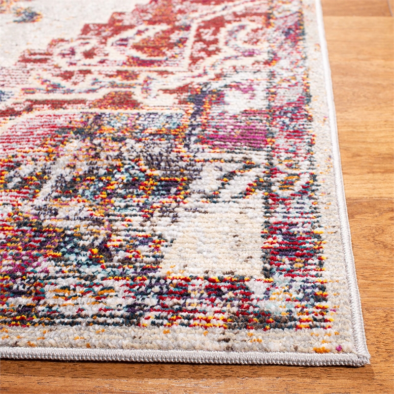 Safavieh Crystal 8' x 10' Rug in Light Blue and Burgundy