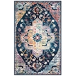 Safavieh Crystal 4' x 6' Rug in Navy Fuchsia