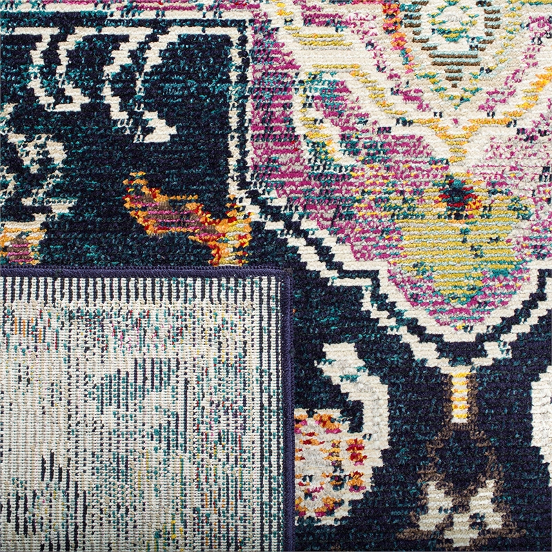 Safavieh Crystal 4' x 6' Rug in Navy Fuchsia