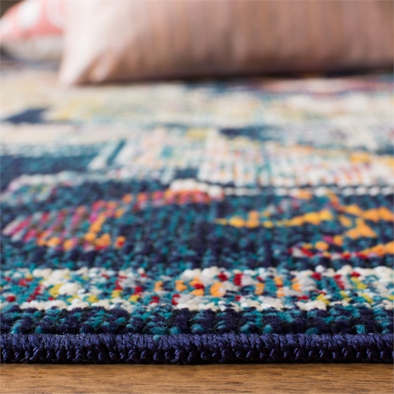 Safavieh Crystal 8' x 10' Rug in Navy Fuchsia