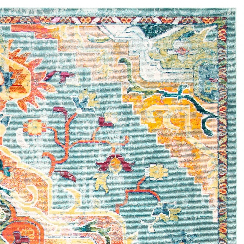 Safavieh Crystal 5' x 8' Rug in Teal and Red