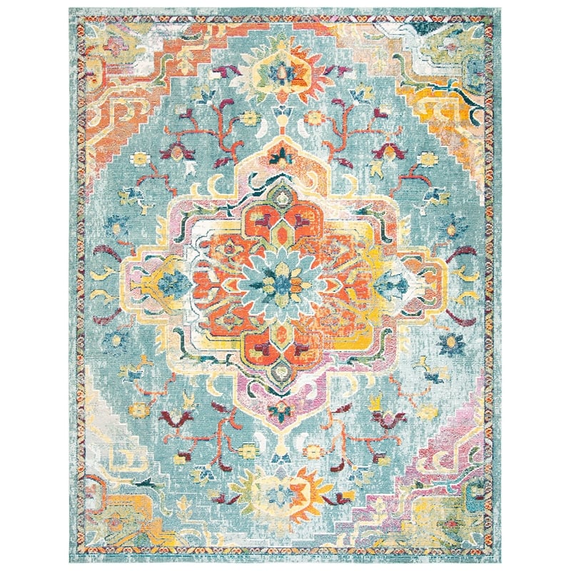 Safavieh Crystal 9' x 12' Rug in Teal and Red
