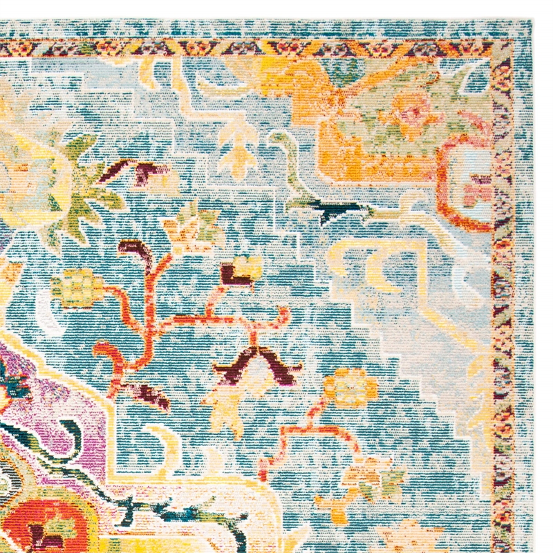 Safavieh Crystal 4' x 6' Rug in Teal and Red