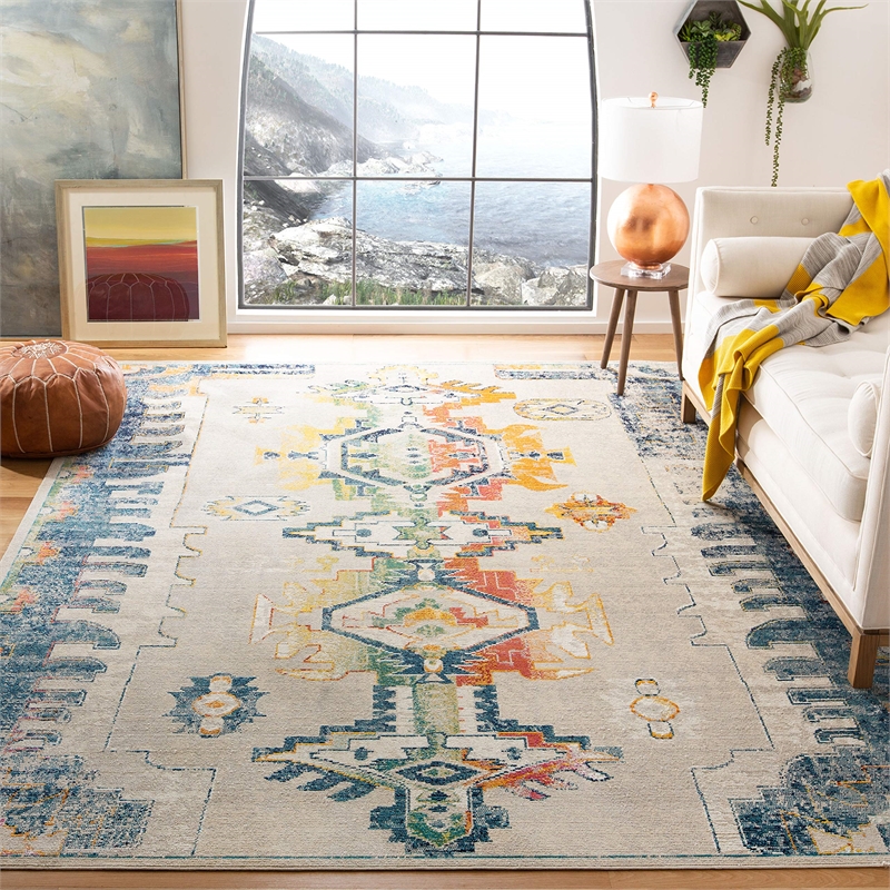Safavieh Crystal 9' x 12' Rug in Blue and in Beige