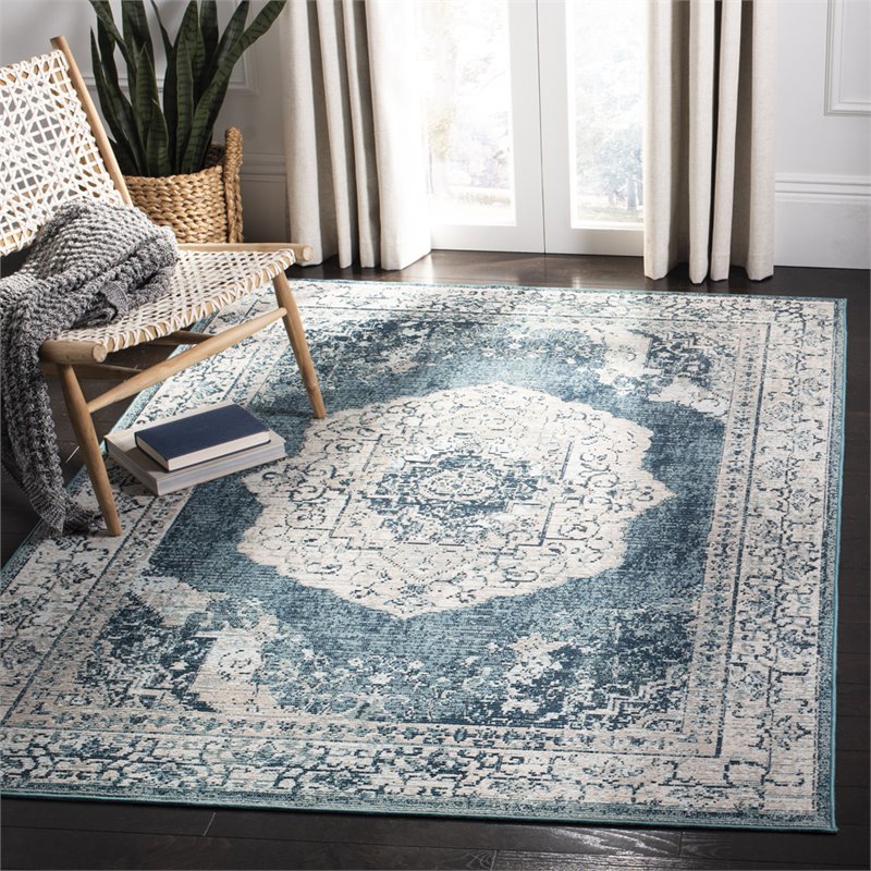 Safavieh Crystal 5 X 8 Rug In Beige And Dark Teal Crs519b - Dark Teal And Gray Rugs Safavieh Crystal 5 X 8 Rug In Beige And Dark Teal Crs519b - Dark Teal And Gray Rugs