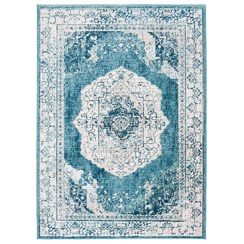Safavieh Crystal 5' x 8' Rug in Beige and Dark Teal