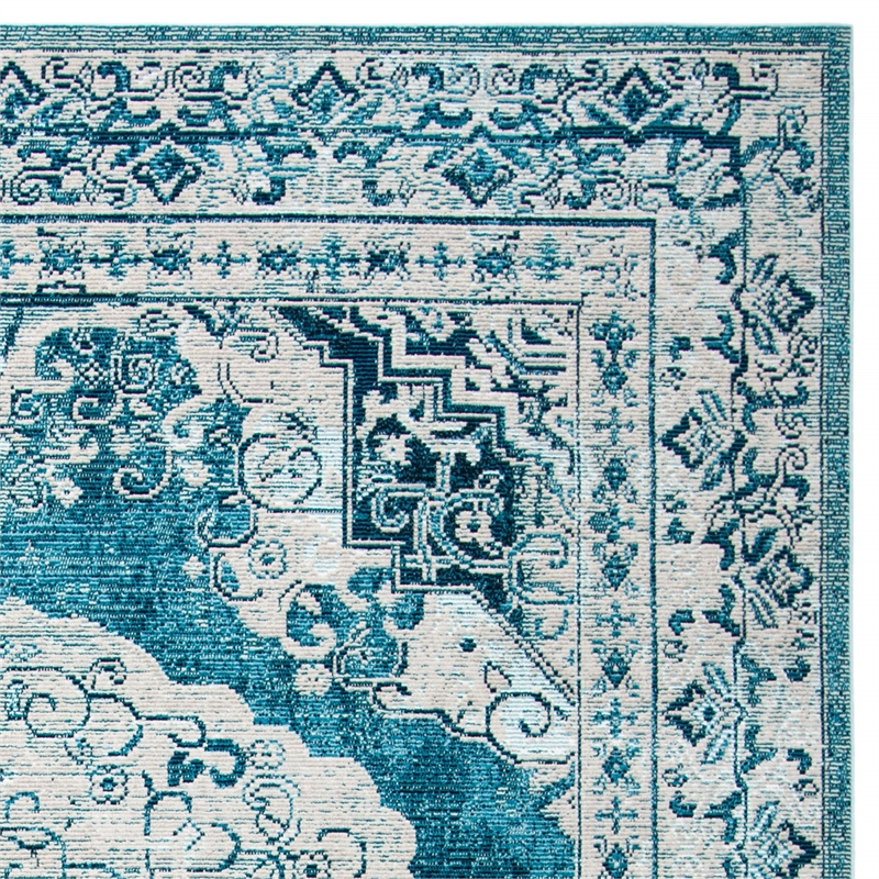 Safavieh Crystal 9' x 12' Rug in Beige and Dark Teal