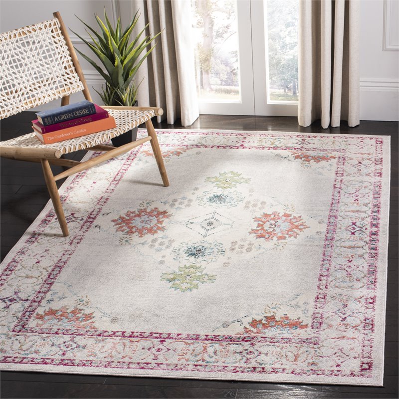 Safavieh Crystal 9' x 12' Rug in Red and Gray