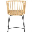 Safavieh Siena Rattan Dining Arm Chair in Natural and Black