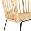 Safavieh Siena Rattan Dining Arm Chair in Natural and Black