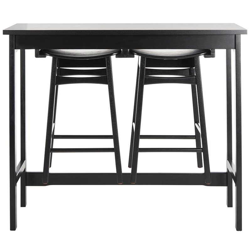 Safavieh Colbie 3 Piece Counter Height Dining Set in Black