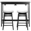 Safavieh Colbie 3 Piece Counter Height Dining Set in Black