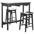 Safavieh Colbie 3 Piece Counter Height Dining Set in Black