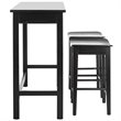 Safavieh Colbie 3 Piece Counter Height Dining Set in Black