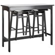 Safavieh Colbie 3 Piece Counter Height Dining Set in Black