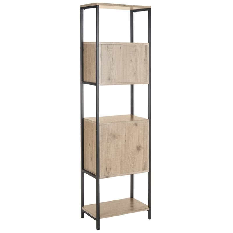Safavieh Gabrielle Bookcase in Oak and Black