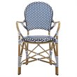 Safavieh Hooper Wicker Patio Dining Side Chair in Navy (Set of 2)
