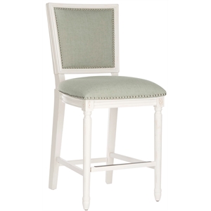 Safavieh Buchanan 26&quot Upholstered Counter Stool in Gray (Set of 2)