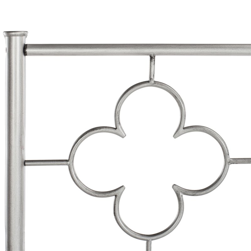Safavieh Morris Full Metal Bed in Antique Silver